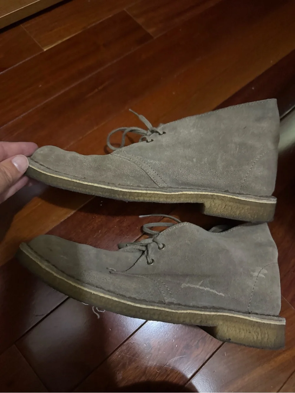 Women's Clarks Originals Suede Lace-Up Desert Boots in sand